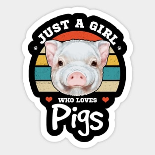 Just a Girl Who Loves Pigs Sticker